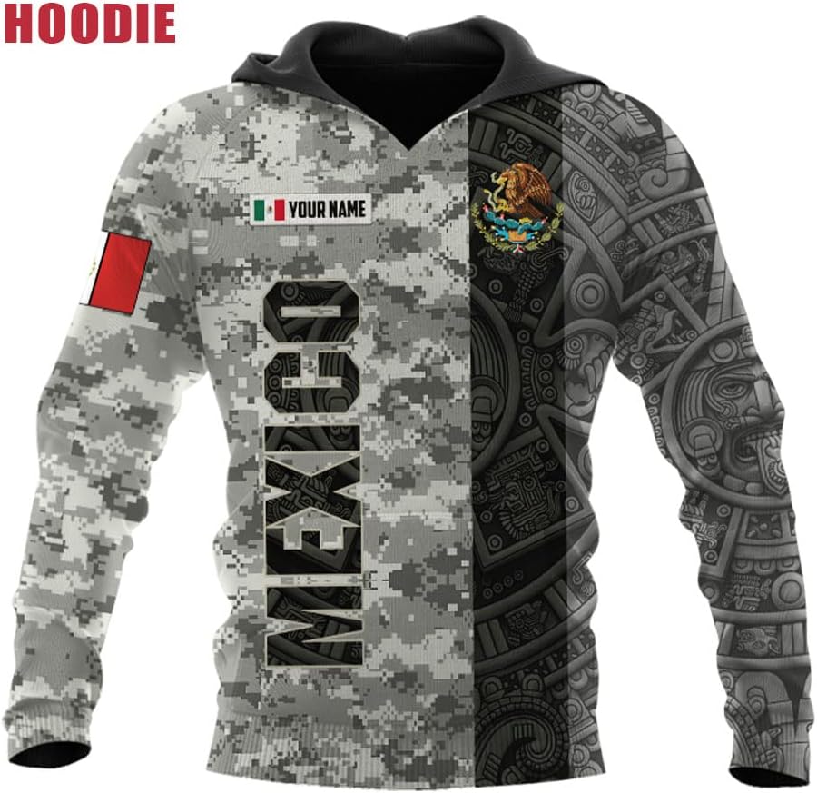 Personalized Name Mexican Hoodie 3D, Customized Mexican Hoodies for Men, Unisex Mexico Hoodie 3D, Mexico Hoodies for Men, Mexico Flag Gift for Women, T Shirt, Zip Up Hoodie, Sweatshirt HD20