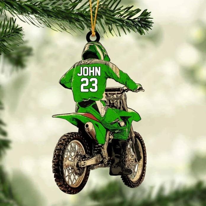 Artparel Custom Dirt Bike Acrylic Ornament, Dirt Bike Christmas Ornament 2024, Dirt Bike Player Ornament, Dirt Bike Tree Decor, Dirt Bike 2024, Gifts for Dirt Bike Lovers, Players (DB10)