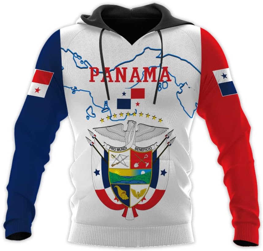 Custom Panama Shirts for Men 3D Panama Coat of Arms Shirts Panamanian Flag Pride Shirts Panama Hombres Camisa Men Women