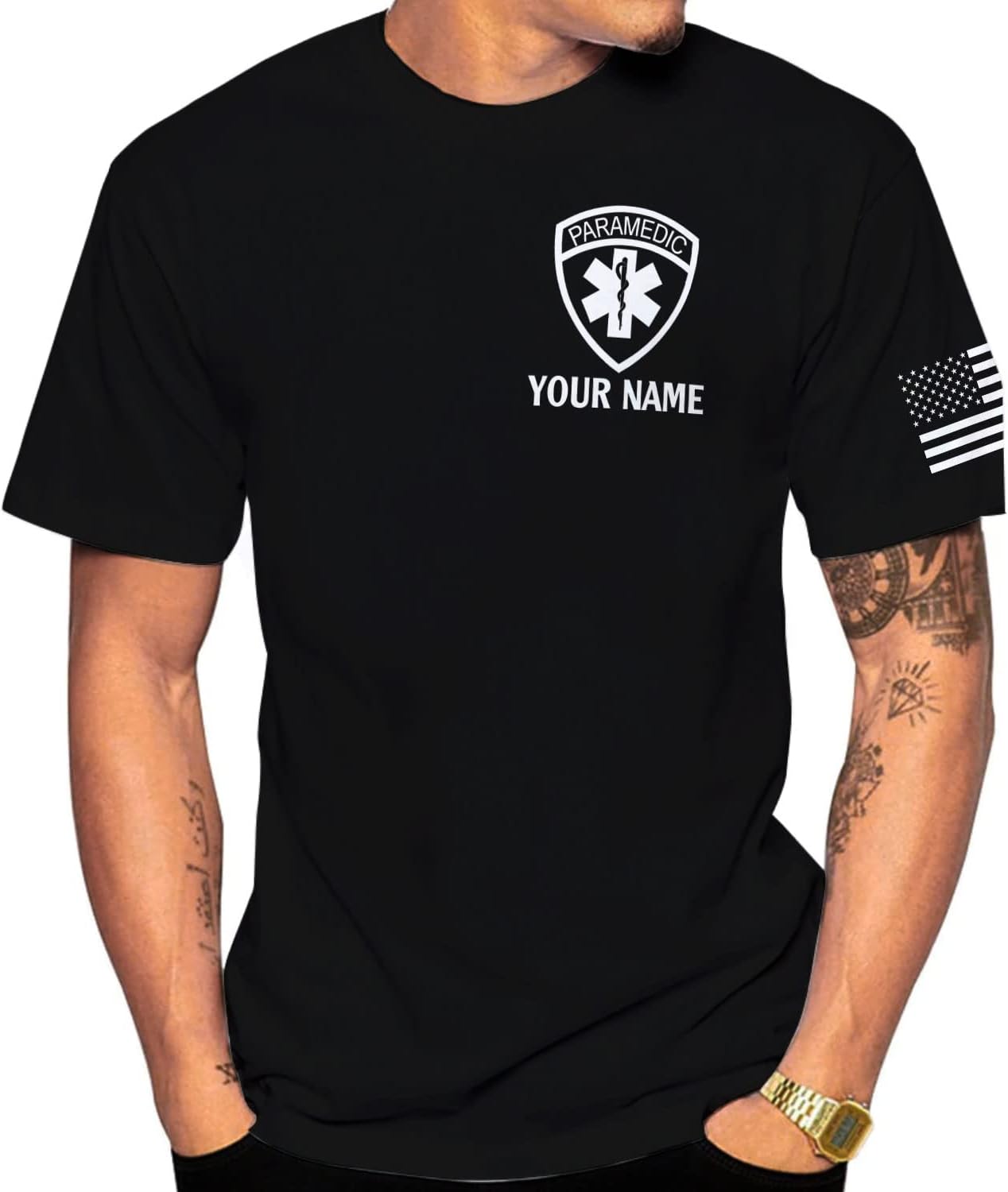 Mostefy Personalized EMT Shirt, EMS Shirt, Customized EMS Shirts,EMT Paramedic Uniform Emergency Medical Technician Shirts
