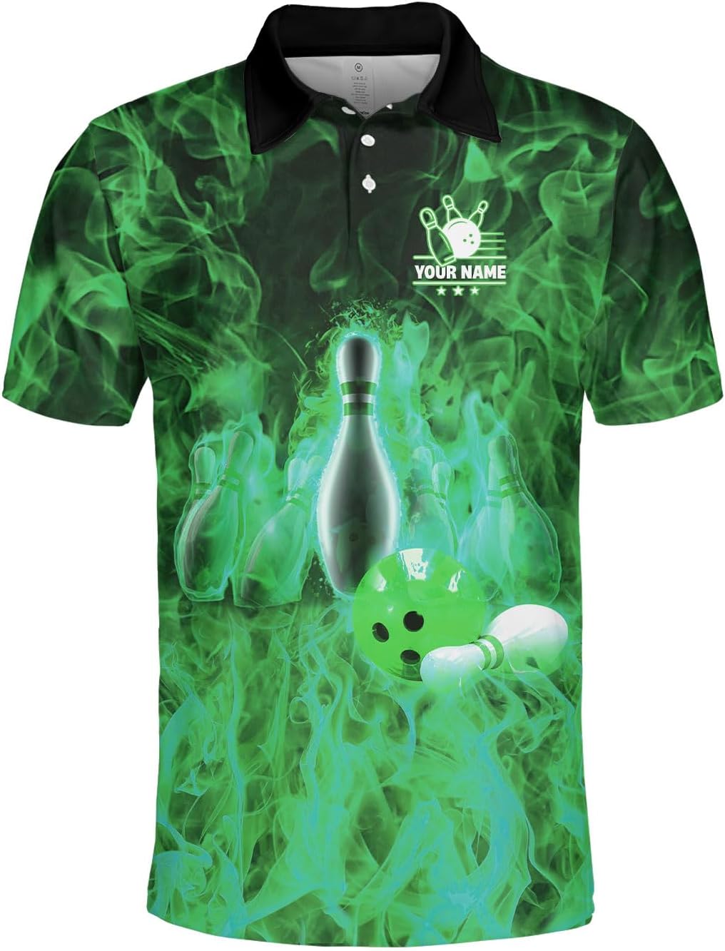 Intenprints Custom 3D Bowling Polo Shirts Personalized Jersey Men Women Team Name Unisex Bowling Shirt Jerseys