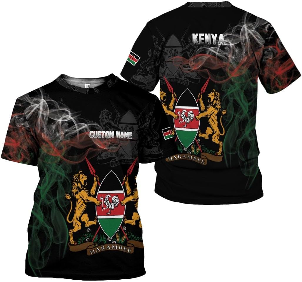 Personalized Kenya Flag 3D Shirts - Kenyan Pride Gift