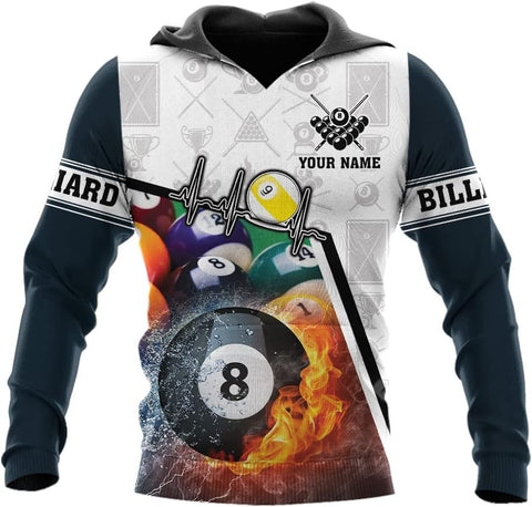Pretyprints Personalized 3D Billiard Shirt Custom Name Men Women Team Apparel Pool 8 Ball Flag Tshirt Billiards Shirts Gift