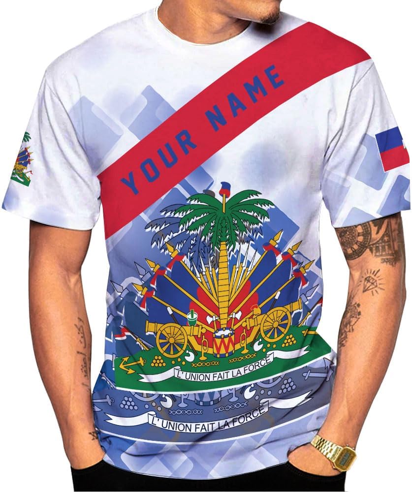 Mostprints Personalized Haiti Shirt 3D, Haitians Flag Pride Shirt, Haiti Shirts for Men & Women, Haitian Pride Tshirt S-5XL