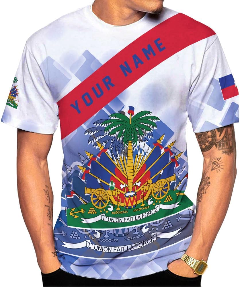 Ligthuy Personalized Haiti Shirt 3D, Haitians Flag Pride Shirt, Haiti Shirts for Men & Women, Haitian Pride Tshirt S-5XL