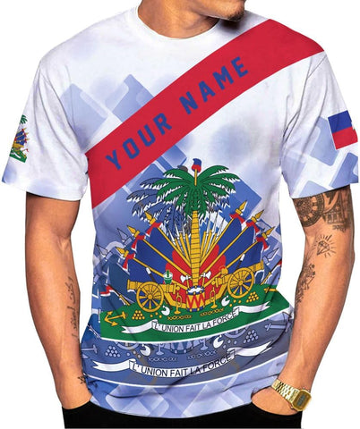 Ligthuy Personalized Haiti Shirt 3D, Haitians Flag Pride Shirt, Haiti Shirts for Men & Women, Haitian Pride Tshirt S-5XL
