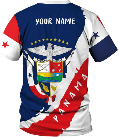 Mostprints Personalized Panama Shirt 3D, Panama Camisa Shirt, Panamanian Flag Pride Shirts Panama Hombres Camisa Men Women