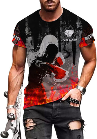 Personalized Boxing 3D Shirt, Gift Boxer T-Shirt, Boxing Tshirt, Sweatshirt, Hoodie for Men and Women Shirt for Boxing Lovers