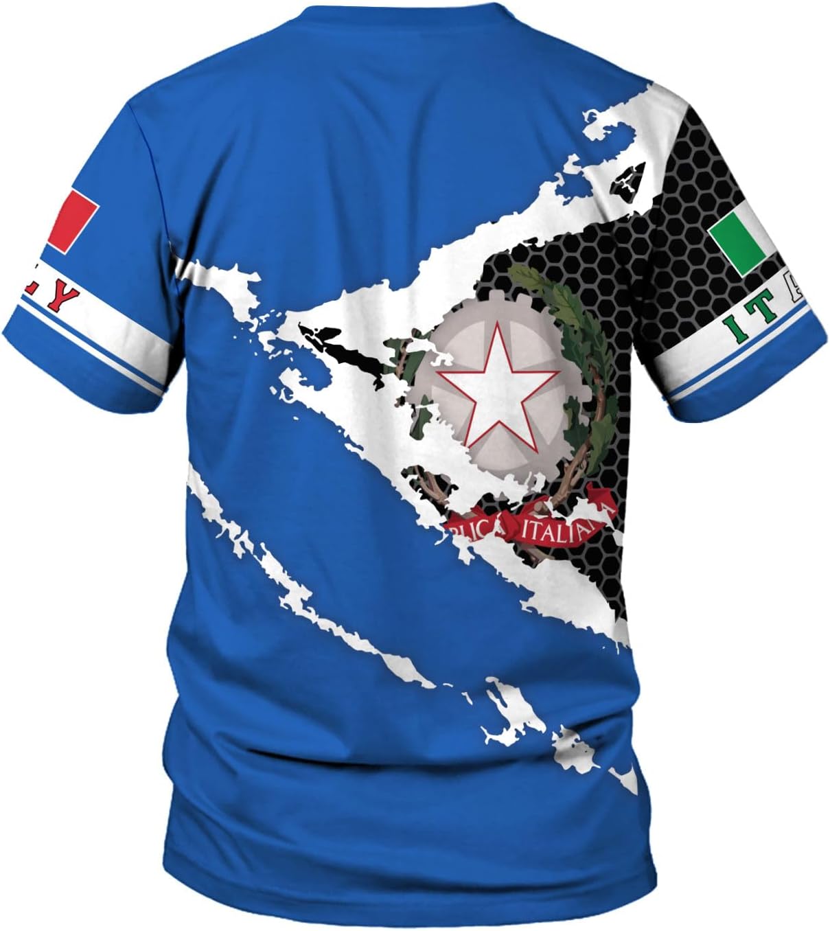 Ligthuy Personalized Name Italy Shirt 3D, Custom Italian Shirt Flag for Men and Women, Italia Shirt Soccer Unisex Size