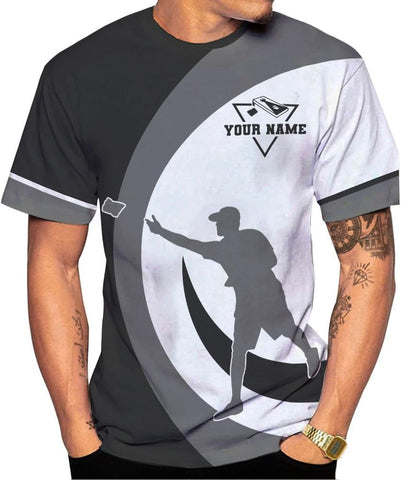 Personalized Cornhole Shirts 3D Over Print for Men & Women, Funny Cornhole Player Toss Sports T-Shirt for Team (CH 8)