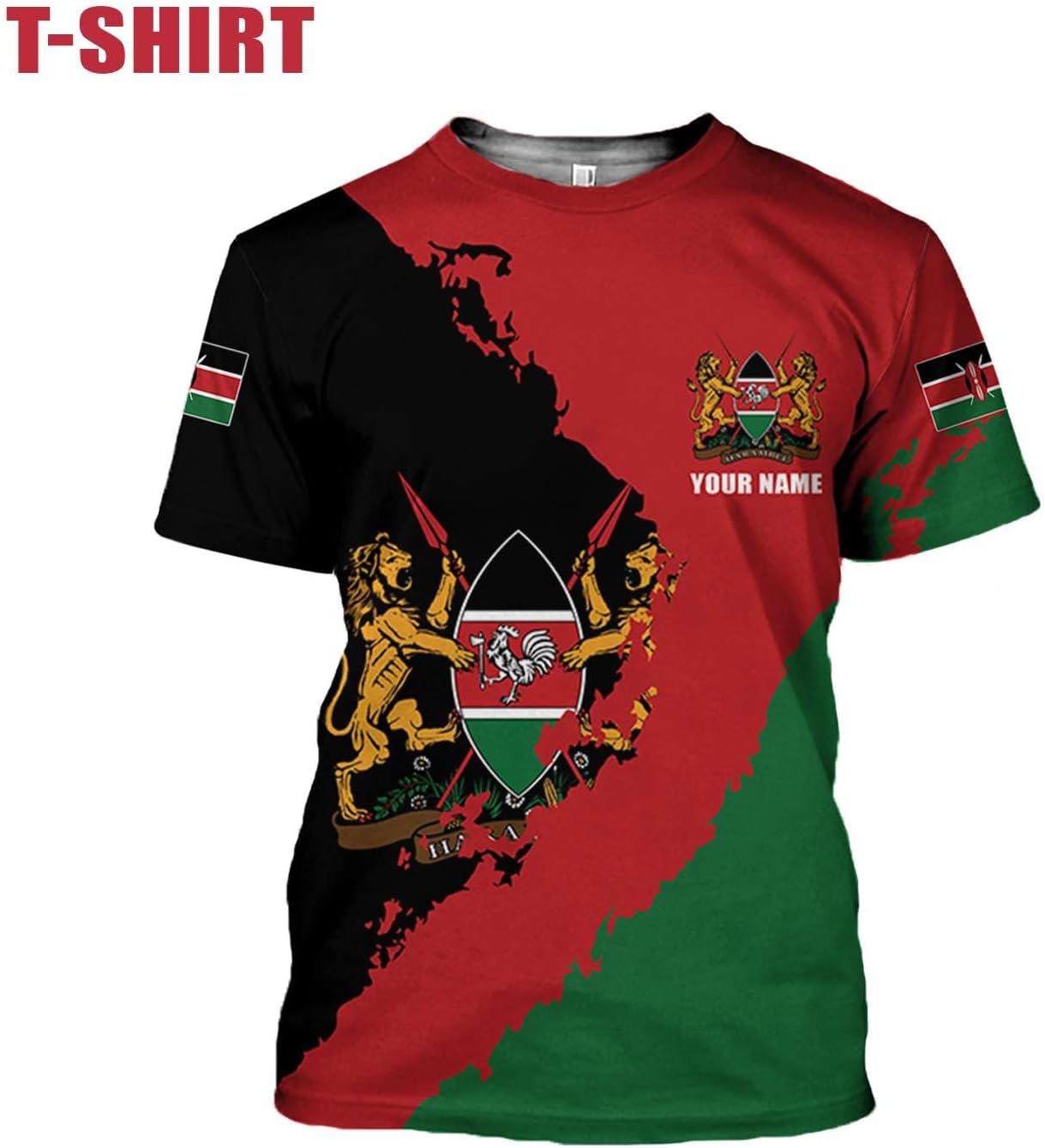 Personalized Kenya Flag 3D Shirts - Kenyan Pride Gift