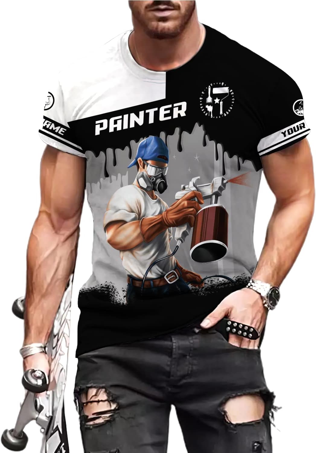 Personalized Name Painter Unisex Shirts 3D All Over Printed Sportwear Hoodie, TShirt, Zip Hoodie, Sweatshirt For Men Women