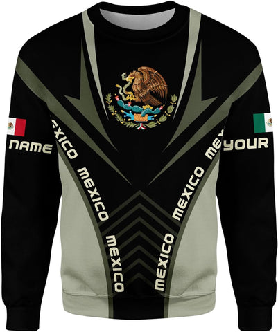 Mostprints Personalized Name Mexican Hoodie 3D, Customized Mexican Hoodies for Men, Unisex Mexico Hoodie,Mexico Hoodies for Men