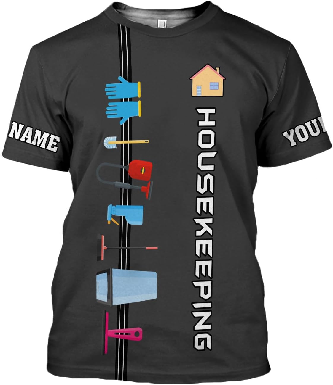 Personalized Housekeeping Shirt 3D All Print Cleaning Service Tshirt Gifts for Housekeeper, House Cleaning Uniforms for Women