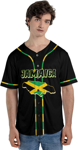 Personalized Jamaica Baseball Jersey Shirt, Custom Team Name Jamaican Baseball Jersey for Men and Women, Jamaica Country