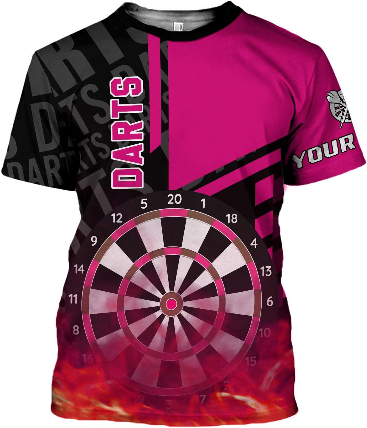 HomeDesign Personalized Dart Shirts, Darts Shirts for Men, Dart Jerseys for Teams, Dartboard Players Shirt Darts Board Gift