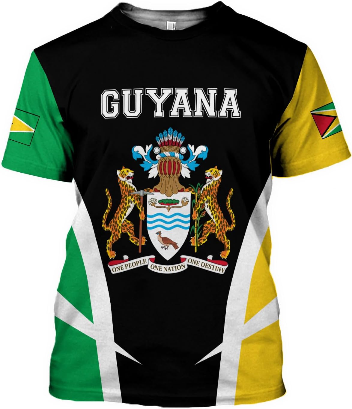 Parvii Personalized Guyana Shirts, Guyana Pride Tshirt, Guyanese Guyana Flag Shirt, Guyana Shirt for Men & Women, Guyana Gift