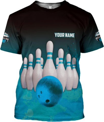Intenprints Personalized Bowling Shirt Custom Bowling Shirts Bowling Gift Bowling Shirts for Women & Men Bowling Shirt Team