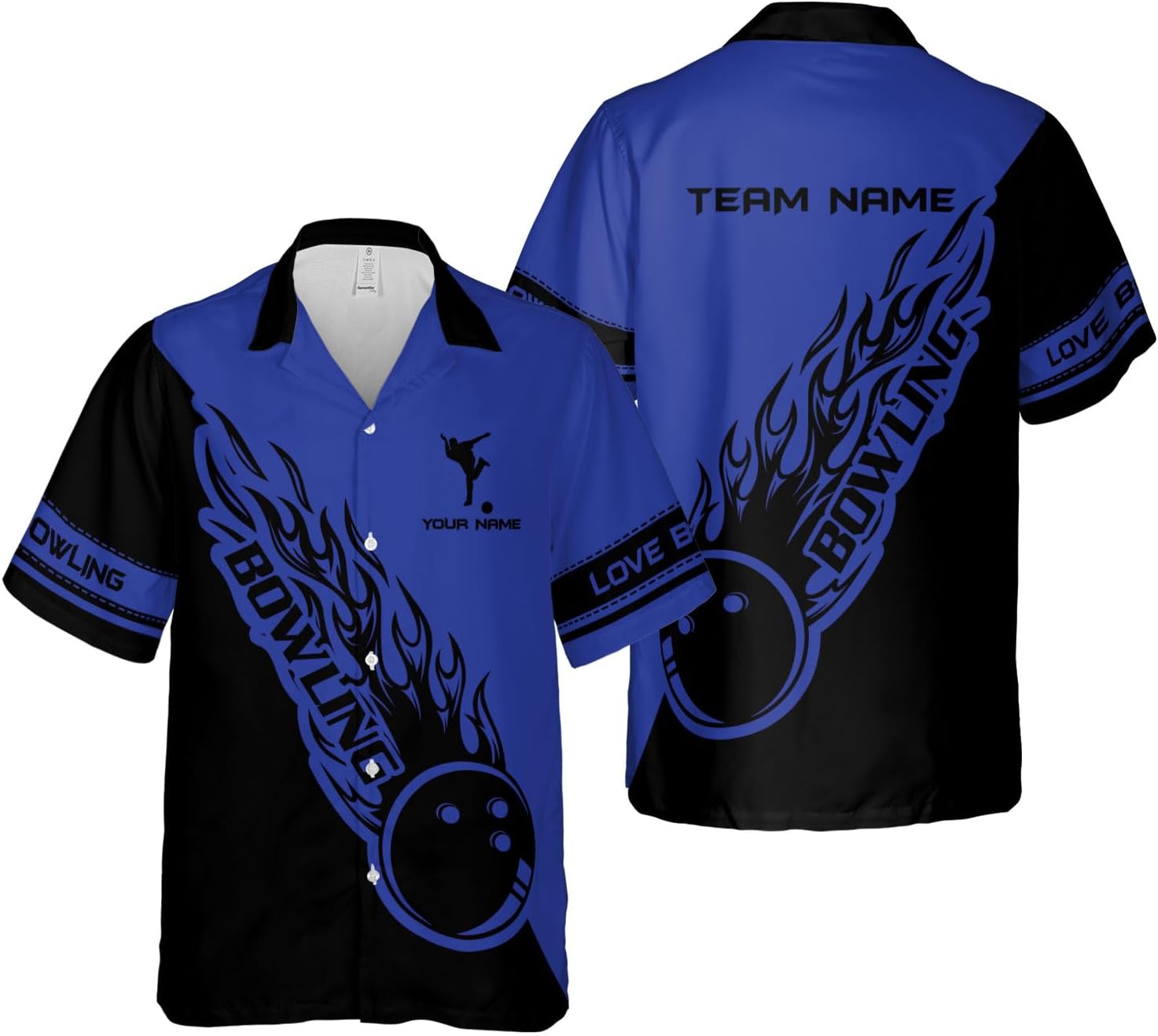 Mostprints Personalized Name Bowling Hawaii Shirts for Men and Women 3D, Bowling Shirts for Team Bowling, Bowling Shirts Gift