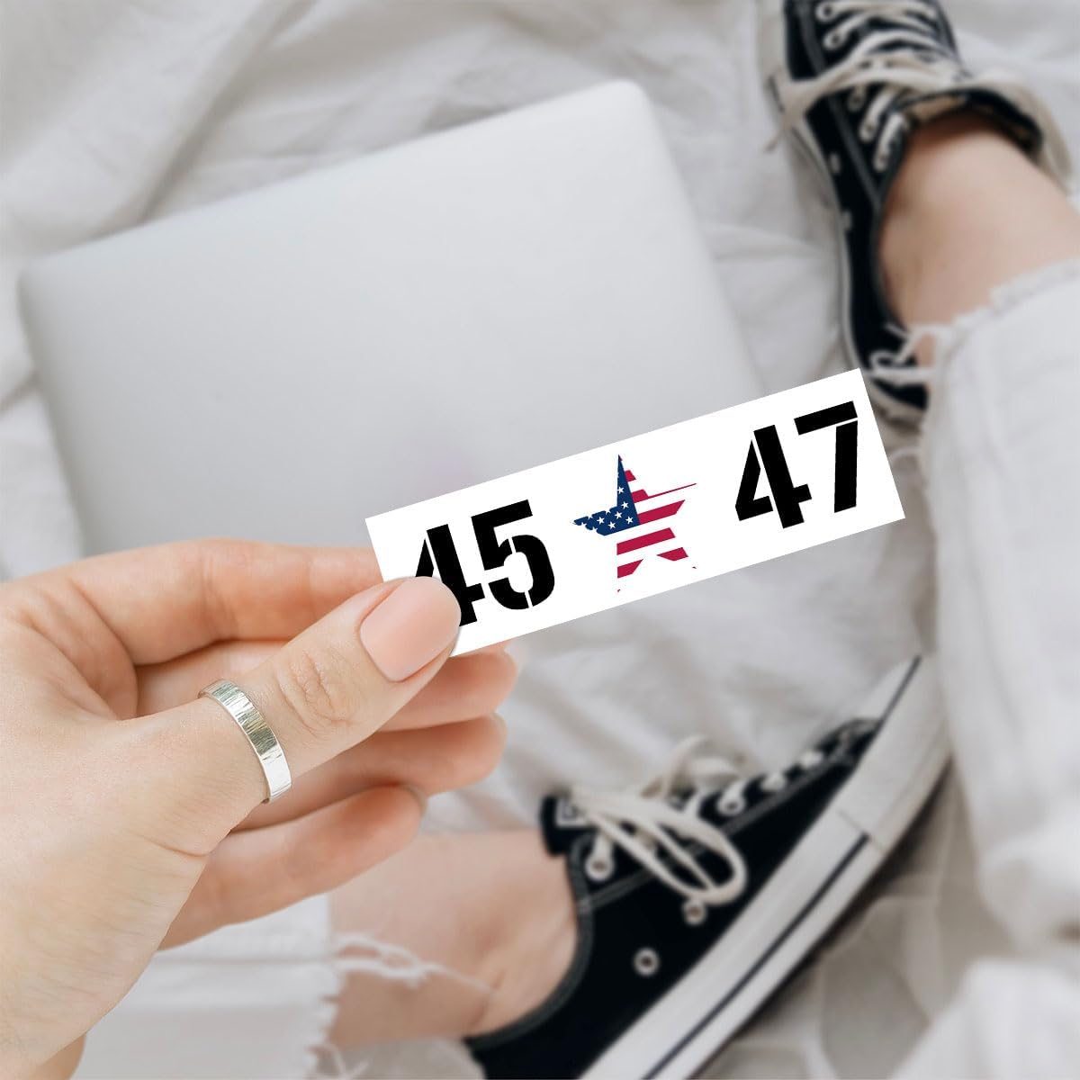 (3pcs) 45 47 Trump 2024 Decal Bumper, Trump 45 47 Decal, Sticker Die-Cut Waterproof Vinyl Sticker for Laptop Water Bottle Phone Window Helmet Decal Gifts 5