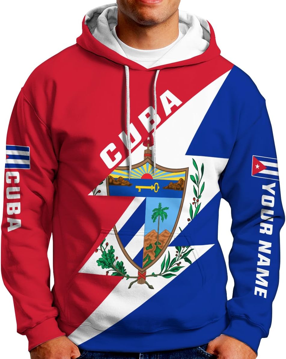 Ligthuy Personalized Name Cuba Shirt 3D, Cuban Tshirts for Men and Women, Cuba Flag Shirt, Sweatshirt, Hoodies, Zip Hoodies