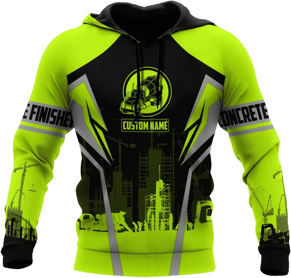 Personalized Concrete Finisher 3D Print Hoodies Unisex Pullover Hoodie Gift For Men, Women, Full Size S-5XL For Men Women