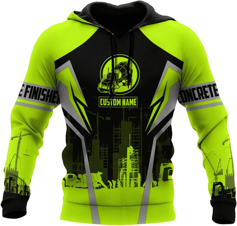 Personalized Concrete Finisher 3D Print Hoodies Unisex Pullover Hoodie Gift For Men, Women, Full Size S-5XL For Men Women