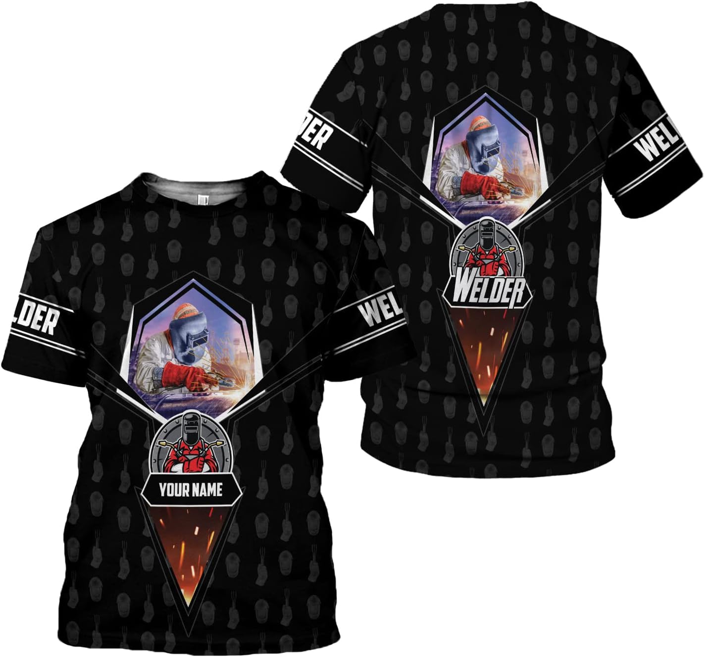 Personalized Welder Shirt Custom Welder Shirts Welding 3D T Shirts Welder Tshirt for Men and Women