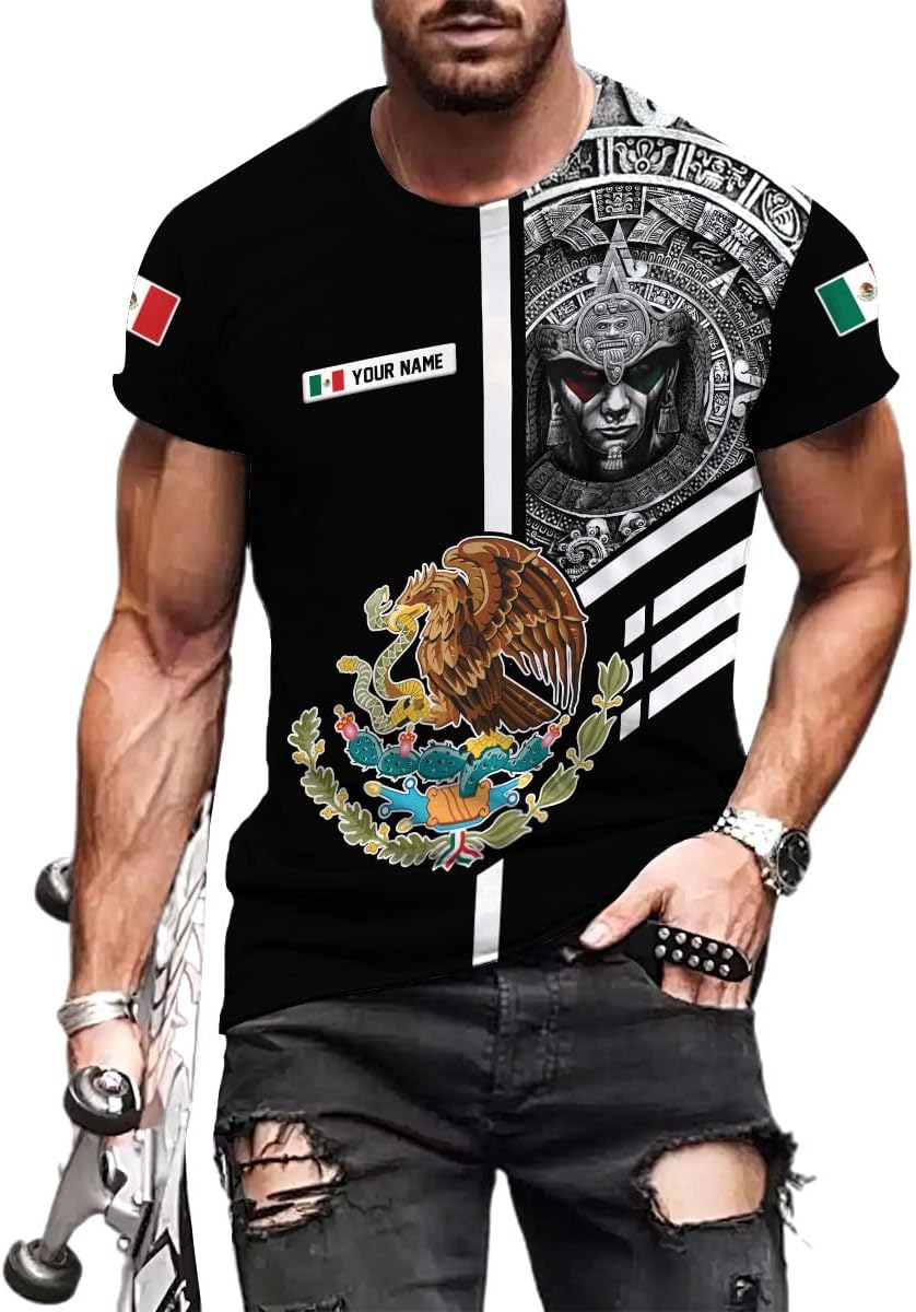 Paniprints Personalized Name Mexican Shirts for Men, Customized Mexico Shirts for Men, Mexico Shirts for Women Mexico Shirt