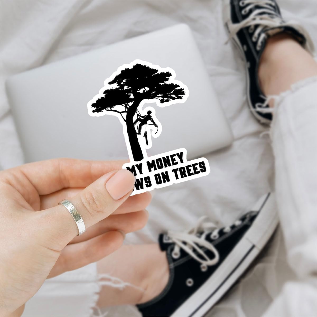 3 Pcs My Money Grows On Trees Stickers Funny Arborist Climber Logger Clearance Trimmer Lumberjack Chainsaw My Money Grow On Tree Stickers Laptop Bottle Phone Car Helmet Hard Hat Funny Gifts 3"x3"