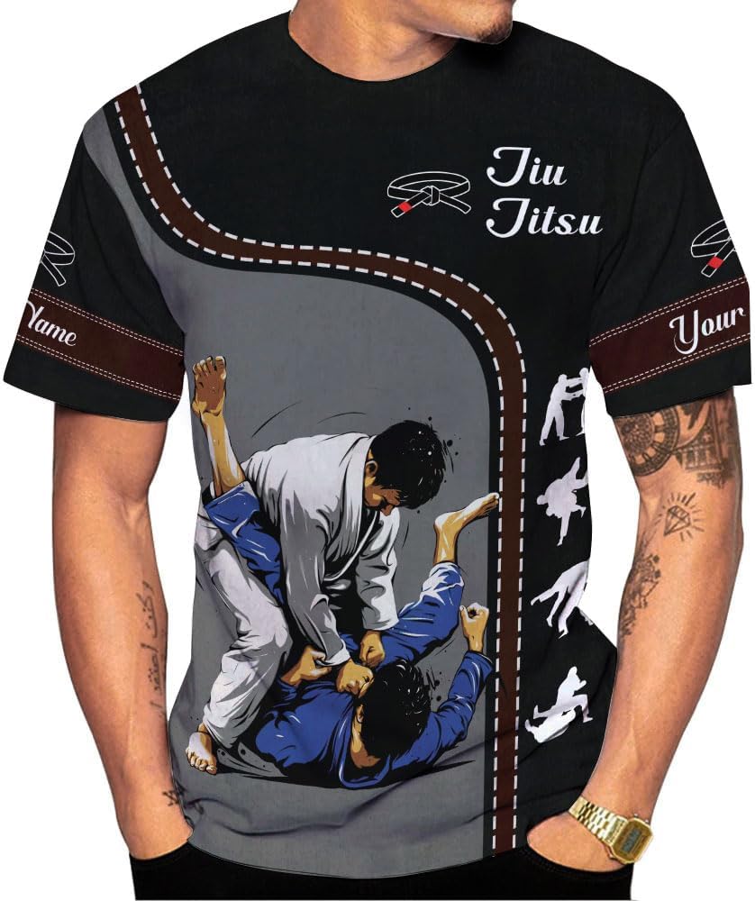 Personalized Jiu Jitsu 3D Shirts for Men, Women Jiu Jitsu Shirt, Jiu Jitsu Gifts, Jiu Jitsu T Shirt, Jujitsu Gifts (HD304)