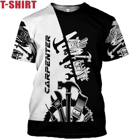 Personalized Carpenter Shirt Custom Carpenter Shirts Woodworking Carpentry Woodworker 3D T Shirts Tshirt for Men and Women