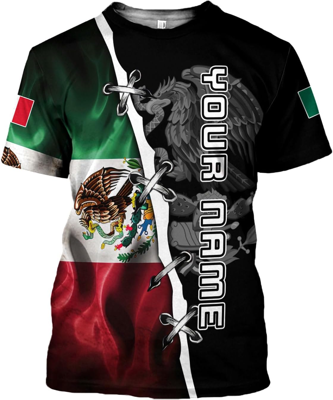 Rivelus Personalized Name Mexican Shirts for Men, Customized Mexico Shirts for Men, Mexico Shirts for Women Mexico Shirt