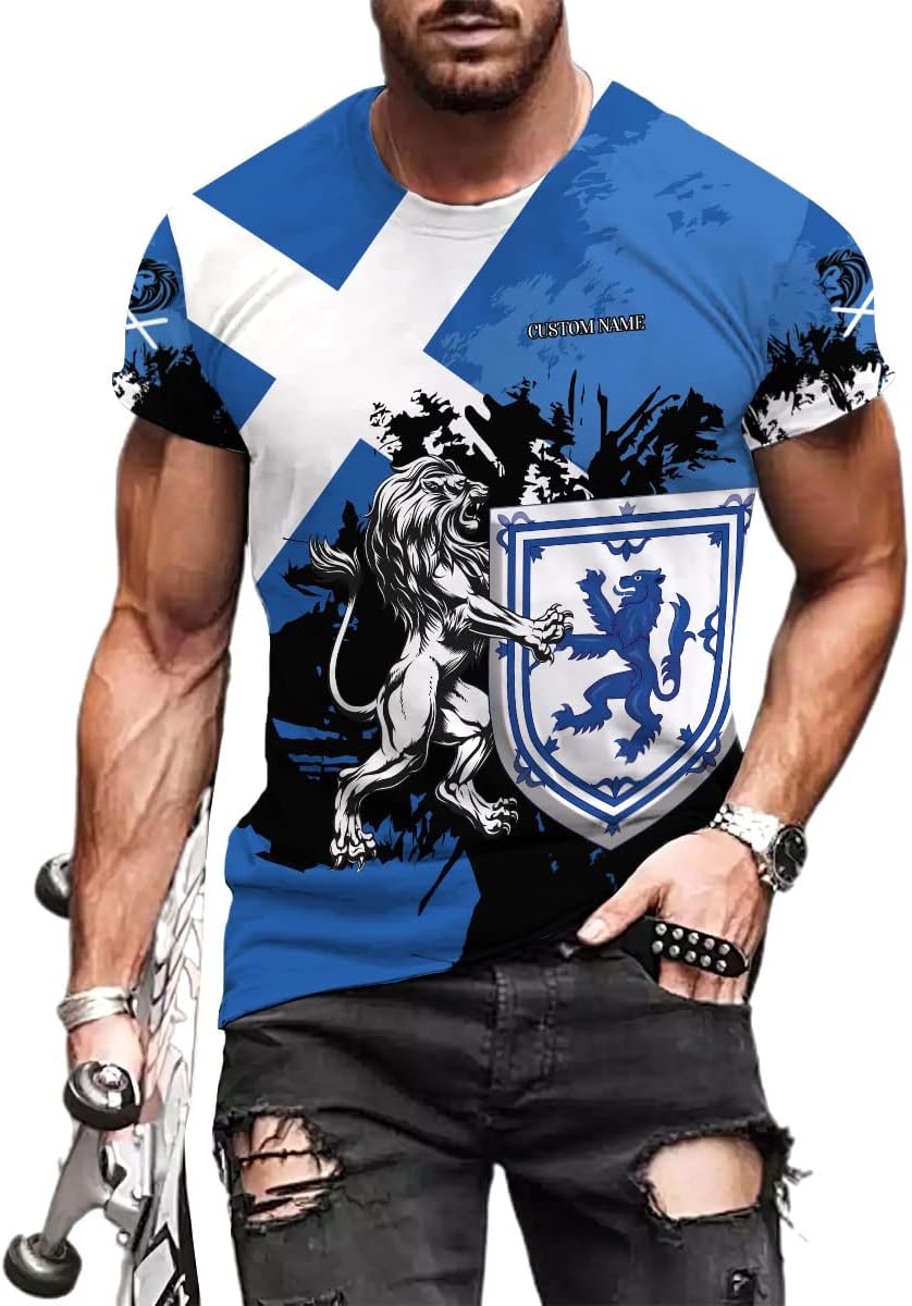Personalized Scotland Shirt, Scottish Lion Rampart Shirts, Scotland Shirt Retro Graphic, Scots Shirt, Scotland Coat of Arms