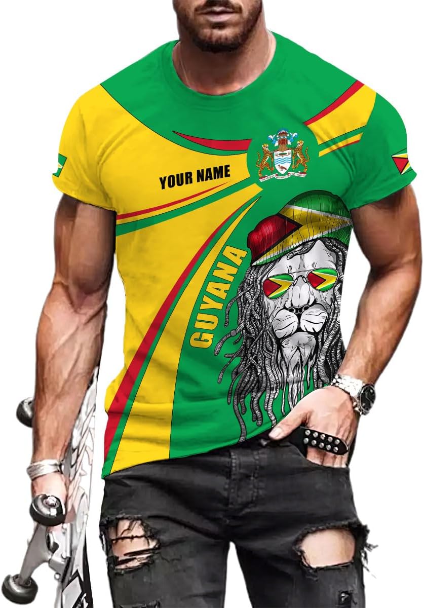Parvii Personalized Guyana Shirts, Guyana Pride Tshirt, Guyanese Guyana Flag Shirt, Guyana Shirt for Men & Women, Guyana Gift