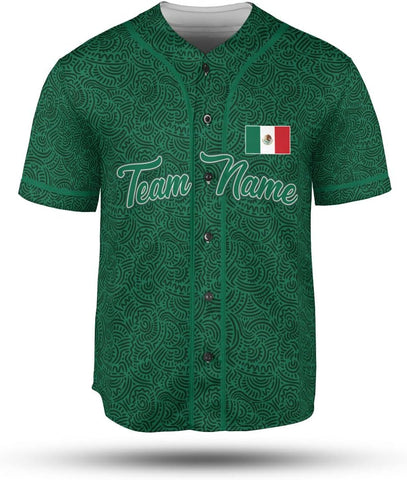 Mostprints Custom Mexico Baseball Jerseys Mexican Eagle & Flag Shirt for Teams, Mexico Shirts for Men & Women Size S-5XL