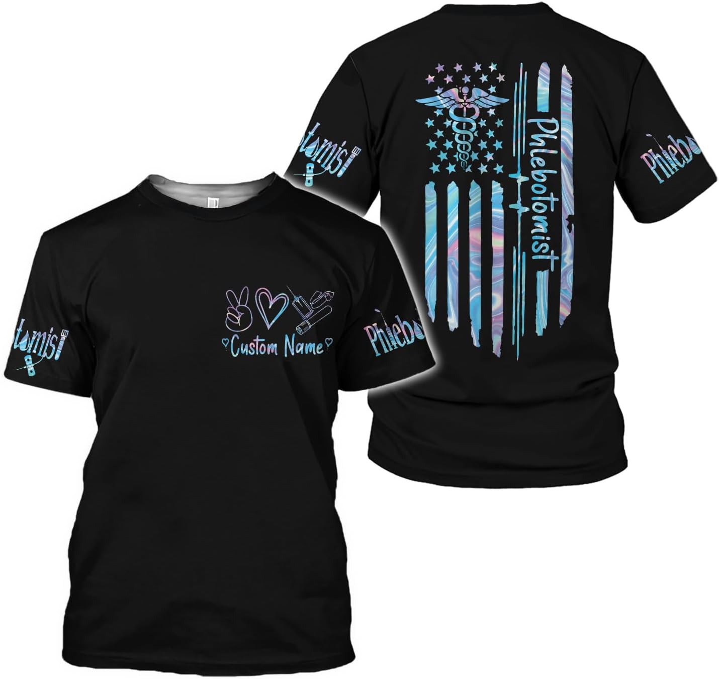 Personalized Name Phlebotomist Hoodie Gifts USA Phlebotomy Graduation Sweatshirt Hospital Zip Hoodie Nursing Emergency Shirt