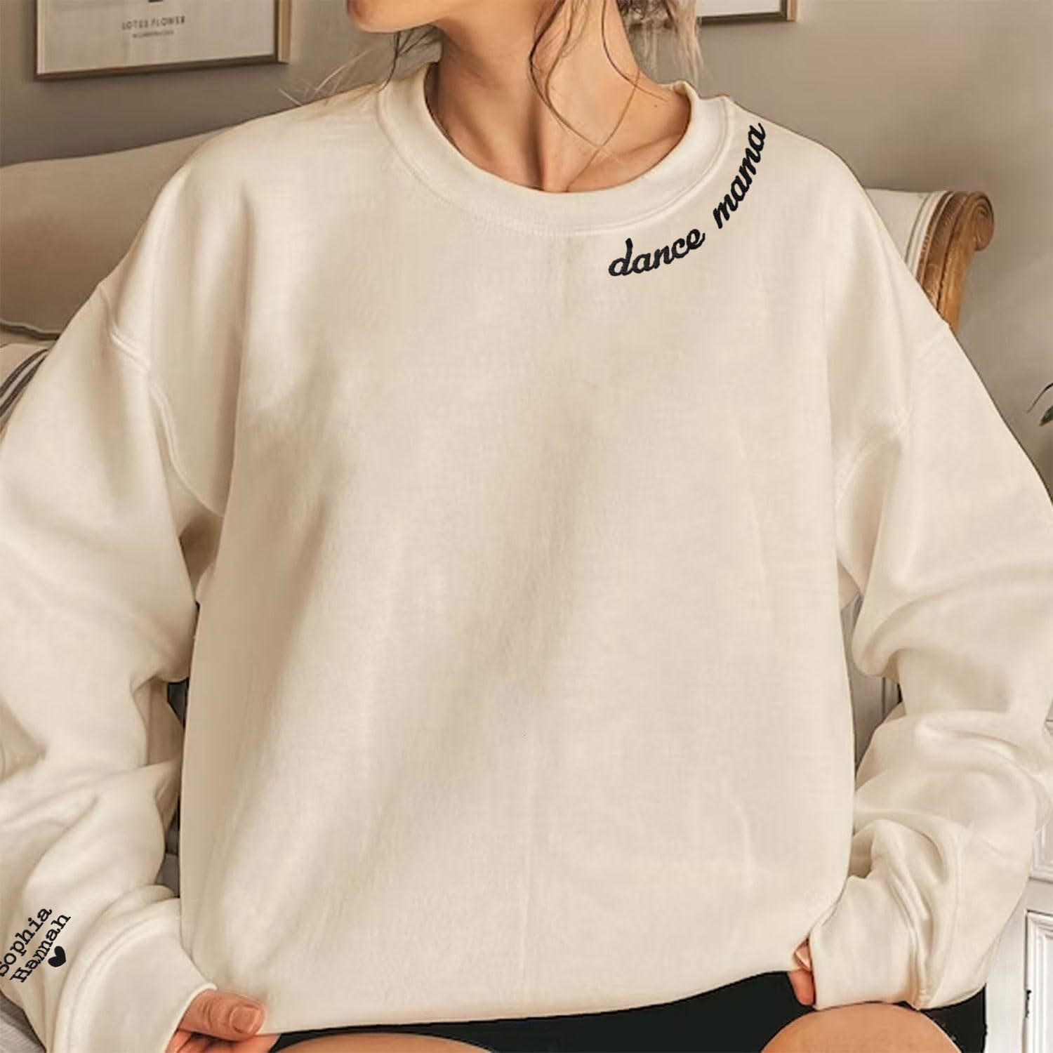 Suseaz Dance Personalized Embroidered Sweatshirt, Funny Dance Mom Mother's Day Sweatshirt, Dancing Mom Clothing,Gifts For Mom