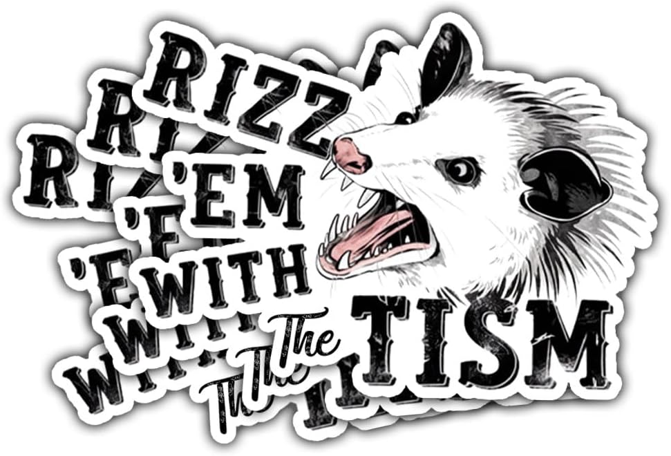 3Pcs Rizz 'Em with The Tism Sticker Meme Frog Rizz Em with The Tism Sticker Cowboy Frog Rizz 'Em with The 'Tism rizz Stickers Rizzem with The Tism Decal for Laptop Bottle Phone Car Hard Hat 3"x3"