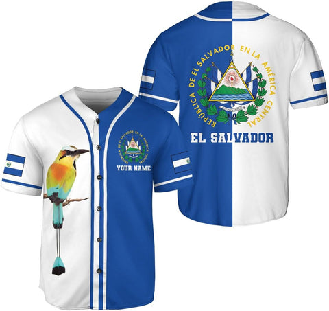 Parvii Personalized El Salvador Baseball Jersey - Proud El Salvador Shirt for Men