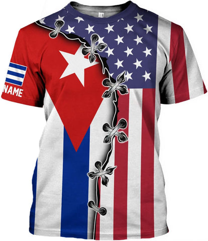 Personalized Cuba 3D Tshirt, Cuban Flag Shirts for Women Men, Cuba Clothes, Pride Cubanita T-Shirt, Cuba Tee Shirt (HD359)