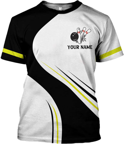 MoonArt Personalized Name Bowling Shirts for Men and Women 3D, Bowling Shirts for Team Bowling, Bowling Shirts Gift