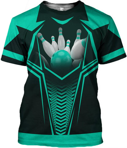 Pretyprints Personalized Bowling Shirt - Custom Bowling Gift for Women & Men