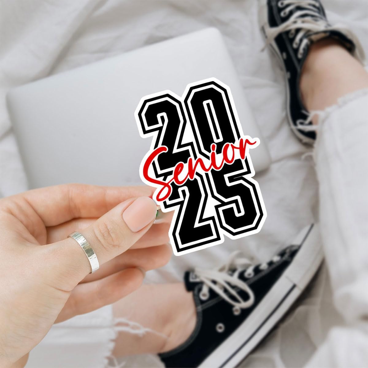 3Pcs Senior Graduate 2025 Stickers, Senior Sticker 2025 Decorations, Graduation 2025, 2025 Senior Stickers Decals for Laptop Water Bottle Phone Case Car Window Helmet Vinyl Stickers 3"x3"