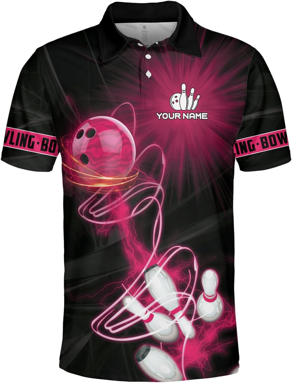 Custom Bowling Polo Shirt Personalized 3D Team Name Bowling Shirts for Men Women Jersey Unisex Bowler Short Sleeve Gift Tee