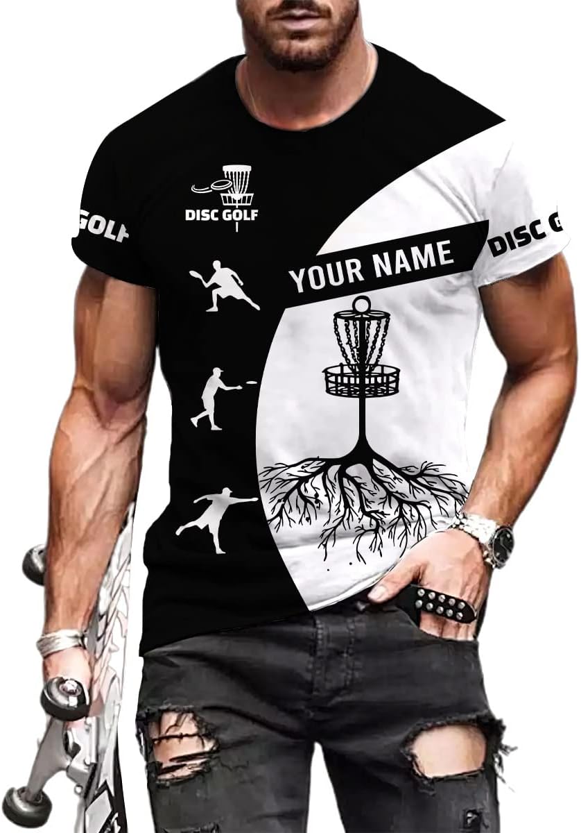 Personalized Disc Golf T-Shirt 3D All Over Printing S-5XL, Disc Golf Shirts for Men, Mens Disc Golf Tee Shirt
