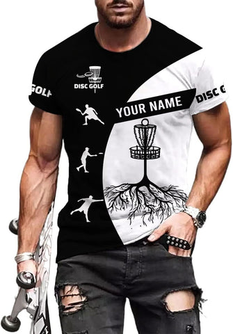 Personalized Disc Golf T-Shirt 3D All Over Printing S-5XL, Disc Golf Shirts for Men, Mens Disc Golf Tee Shirt