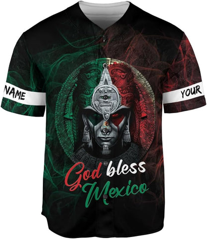 RoyalBro Personalized Mexico Baseball Jersey, Mexican Jersey for Men & Women, Mexican Flag Jersey, Mexico Shirt Camisa