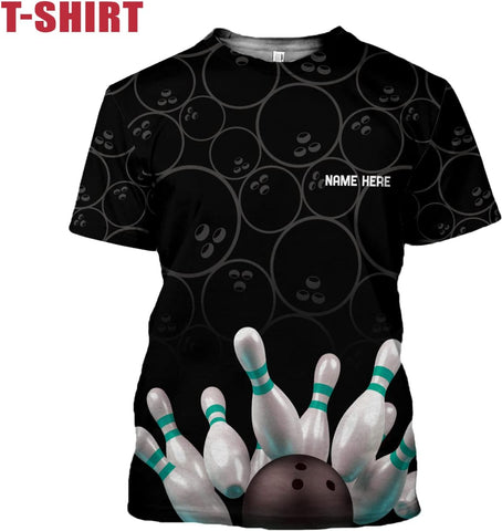 Mostprints Personalized Name Bowling Shirts for Men and Women 3D, Bowling Shirts for Team Bowling, Bowling Shirts Gift