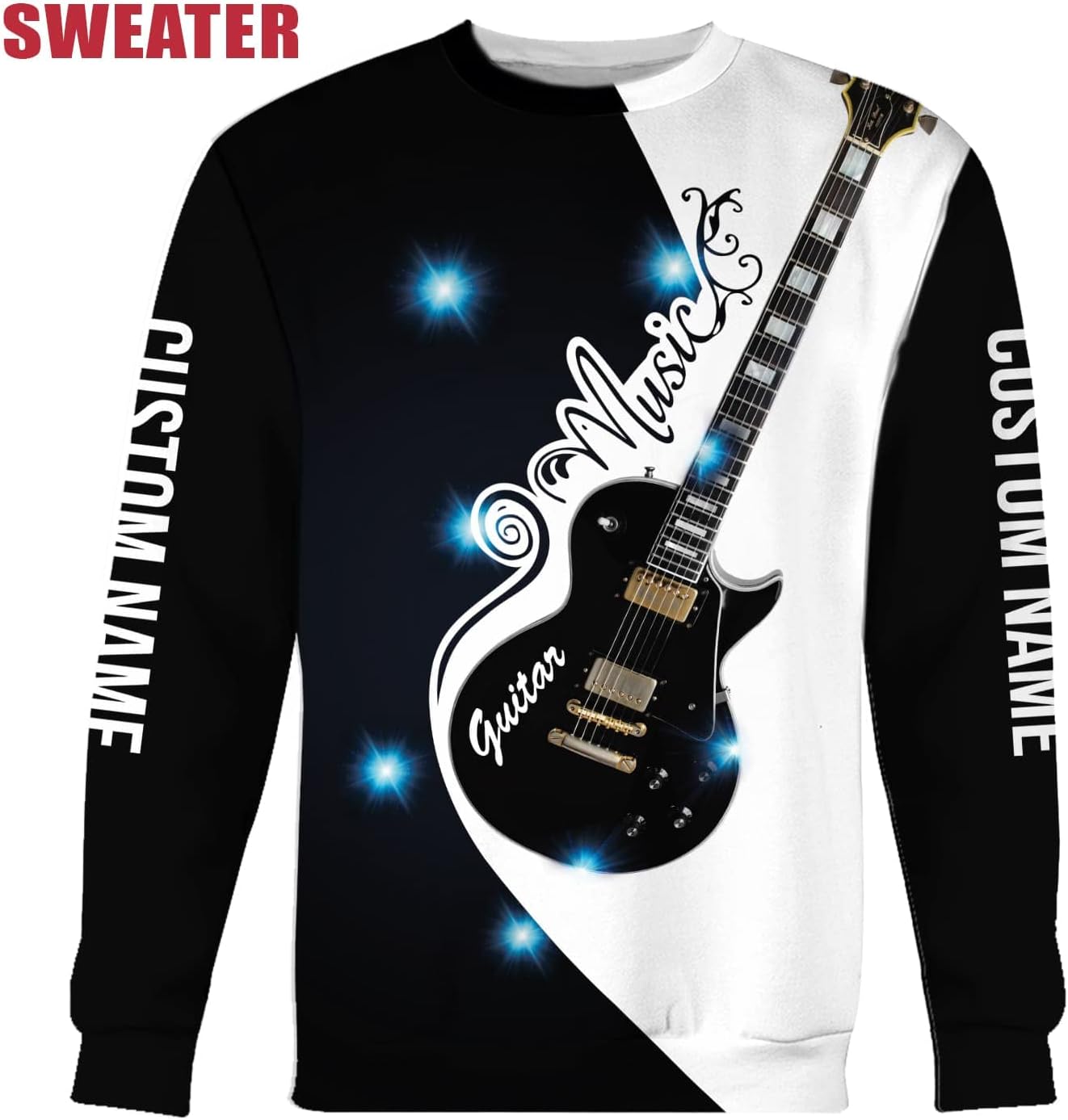 Personalized Name Guitar Shirt 3D, Customized Guitar Shirts for Men, Unisex Guitar Shirts Music Music Lover, Guitar Lover